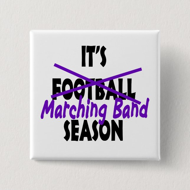 Marching Band Season/ Purple 15 Cm Square Badge (Front)