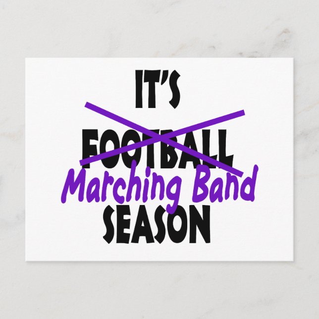 Marching Band Season/ Purple Postcard (Front)
