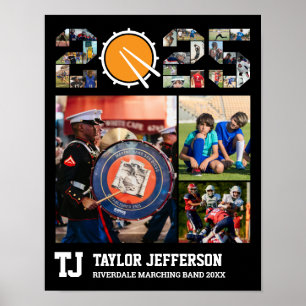 Marching Band Senior Class of 2025 Photo Collage Poster