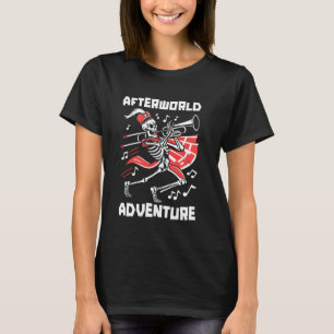 Marching Band Skeleton - Music Musician Afterworld T-Shirt