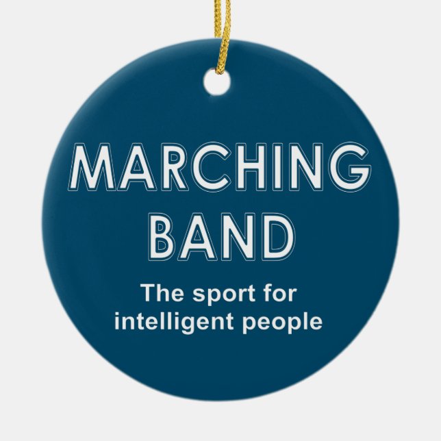 Marching Band Sport Ceramic Tree Decoration (Front)