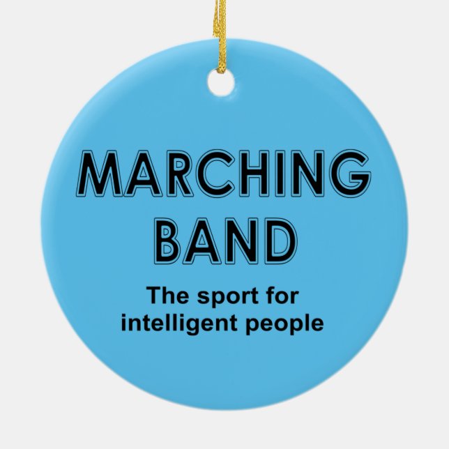 Marching Band Sport Ceramic Tree Decoration (Back)