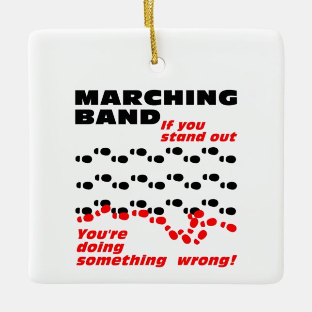 Marching Band Stand Out Ceramic Ornament (Front)