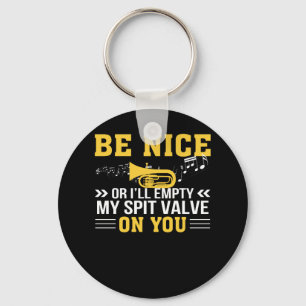 Marching Band Trumpet Empty Spit Valve On You Key Ring