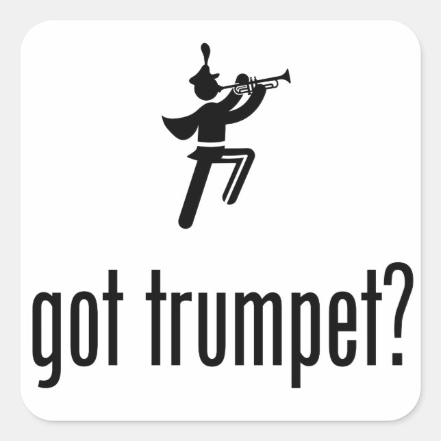 Marching Band - Trumpet Player Square Sticker (Front)