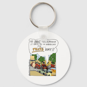 Marching Band Yields Funny Offbeat Cartoon Gifts Key Ring