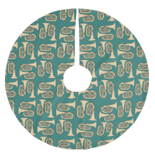 Marching Baritone Crosshatch Brushed Polyester Tree Skirt