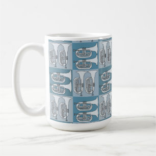 Marching Baritone Crosshatch  Coffee Mug