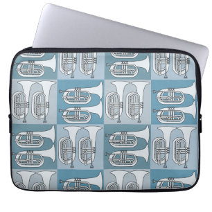 Marching Baritone Crosshatch  Laptop Sleeve