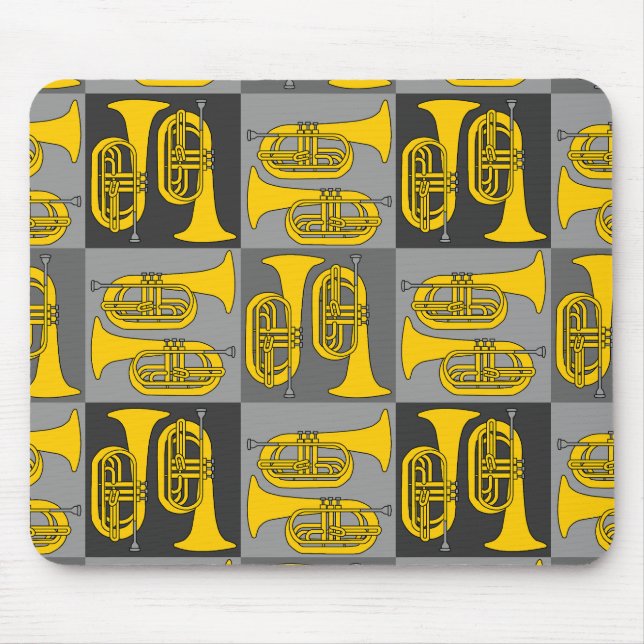 Marching Baritone Crosshatch  Mouse Mat (Front)