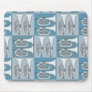 Marching Baritone Crosshatch Mouse Mat