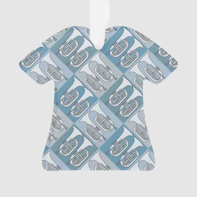 Marching Baritone Crosshatch Ornament (Front)