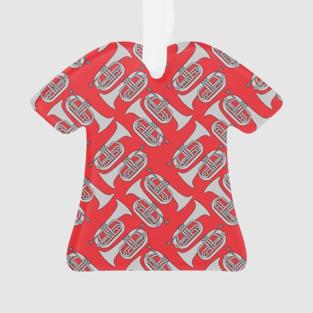 Marching Baritone Crosshatch Ornament (Front)