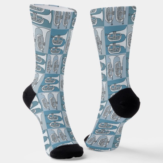 Marching Baritone Crosshatch  Socks (Angled)