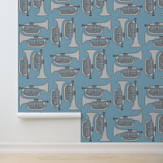 Marching Baritone Crosshatch  Wallpaper (Application)