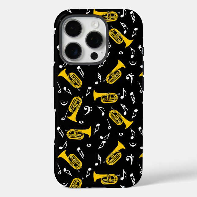 Marching Baritone Music Notes Bass Clefs Case-Mate iPhone Case (Back)