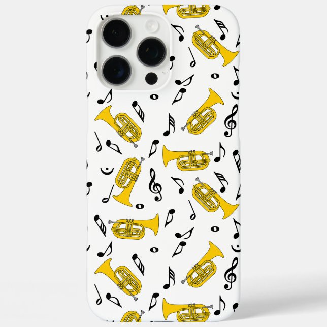 Marching Baritone Music Notes Case-Mate iPhone Case (Back)