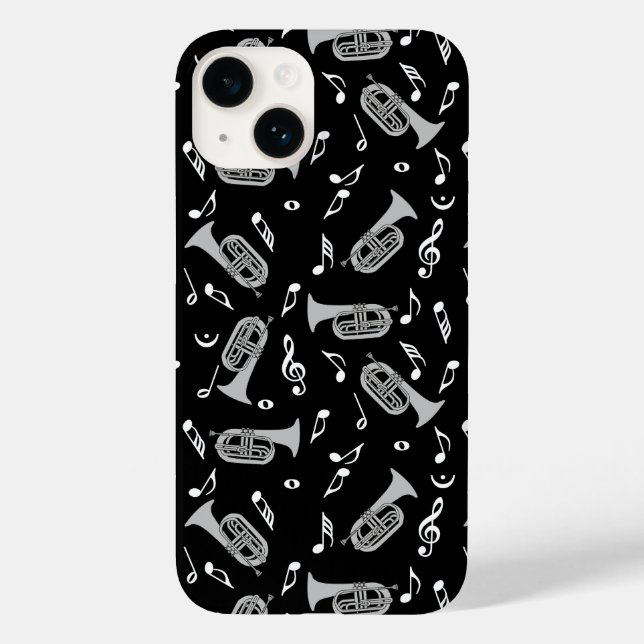Marching Baritone Music Notes Case-Mate iPhone Case (Back)