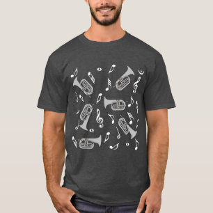Marching Baritone Music Notes T-Shirt