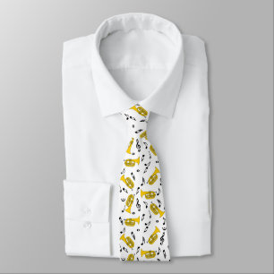 Marching Baritone Music Notes Tie