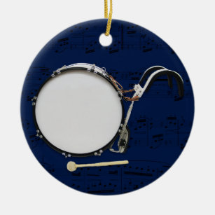 Marching Bass Drum - Pick your colour Ceramic Tree Decoration