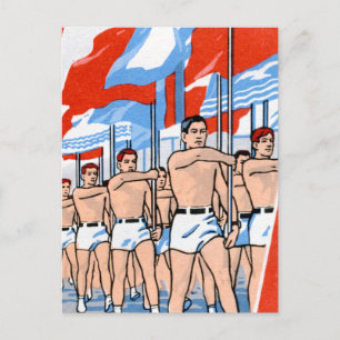 Marching Boys Postcard