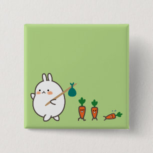 Marching Bunny 15 Cm Square Badge