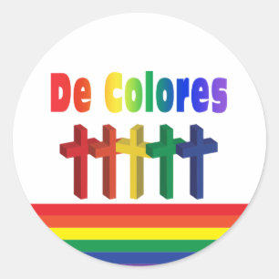 Marching Crosses De Colores Sticker