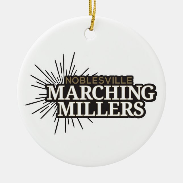 Marching Millers Round Ornament (Front)