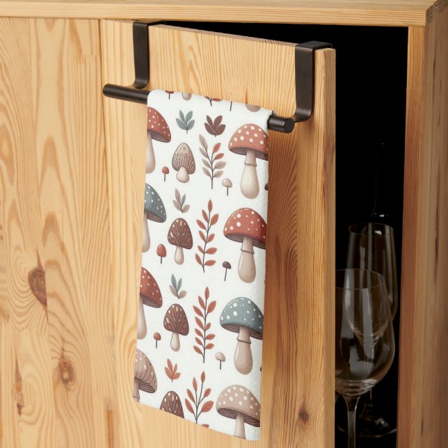 Marching Mushrooms Tea Towel (Thirds Fold)