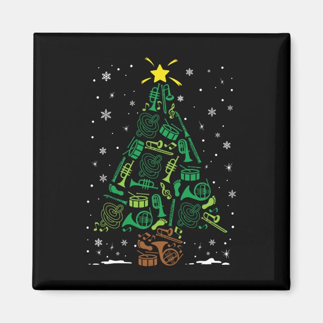 Marching Nd Instrument Family Matching Christmas T Magnet (Front)