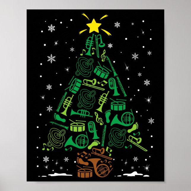 Marching Nd Instrument Family Matching Christmas T Poster (Front)