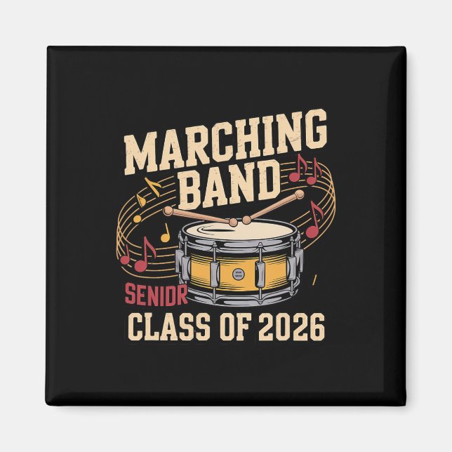 Marching Nd Senior Cl Of 2026 Drumline  Magnet (Front)