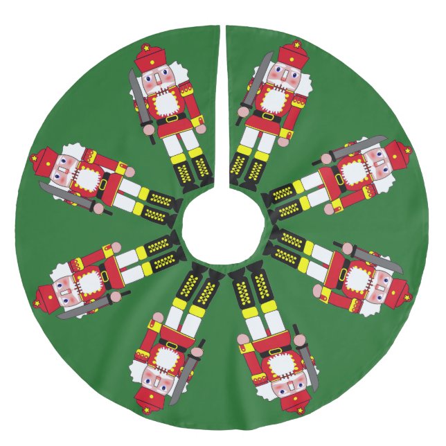 Marching Nutcrackers Brushed Polyester Tree Skirt (Front)