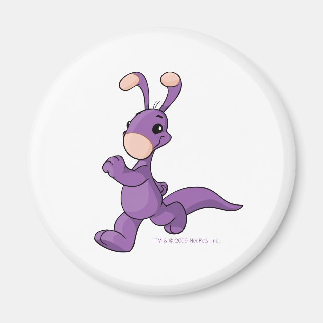 Marching purple Blumaroo Magnet (Front)