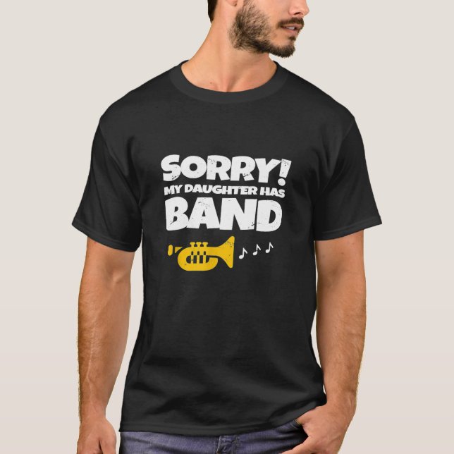 Marching School Band Parent Funny Trumpet Mum Dad T-Shirt (Front)