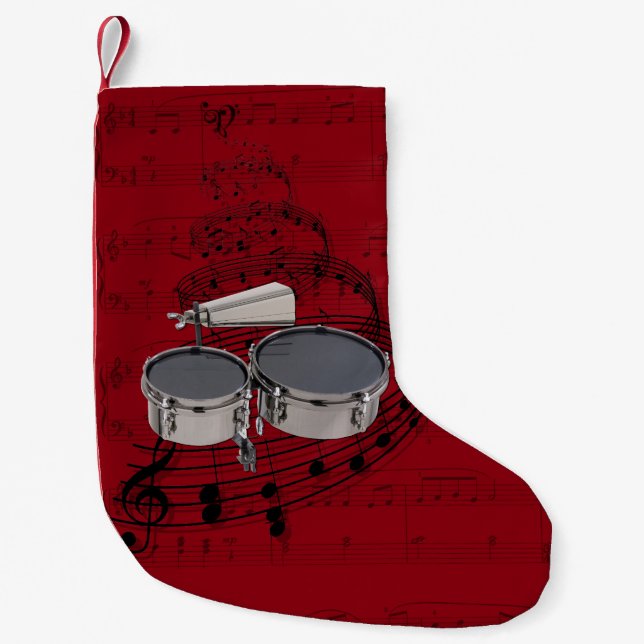 Marching Timbales with cowbell music stocking (Front)