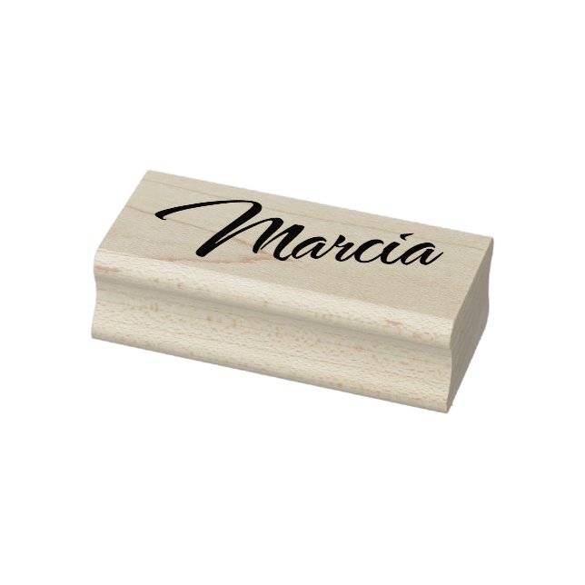 Marcia name cursive decorative script font rubber stamp (Stamp)