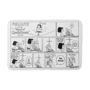 Marcie & Peppermint Patty In The Classroom Bath Mat