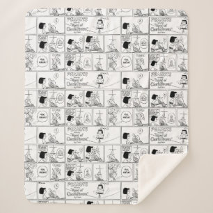 Marcie & Peppermint Patty In The Classroom Sherpa Blanket