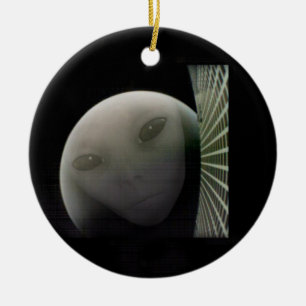 MarCO CubeSat Alien Mars Farewell Ceramic Tree Decoration
