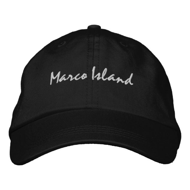 Marco Island Florida Embroidered Baseball Hat (Front)