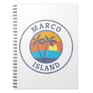 Marco Island, Florida Faded Classic Style Notebook