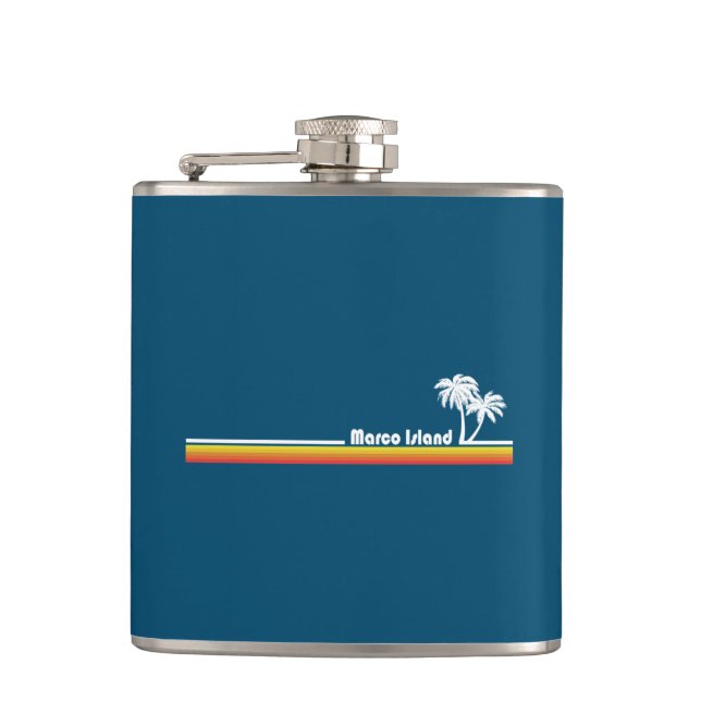 Marco Island Florida Hip Flask (Front)