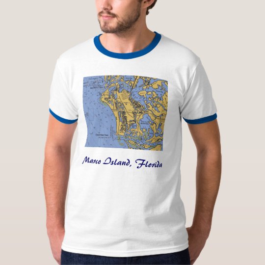 Marco Island, Florida Nautical Chart T-shirt