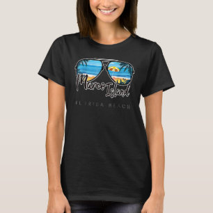 Marco Island Florida - Palm Tree Sunglasses Souven T-Shirt