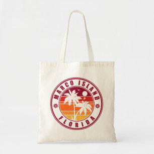 Marco Island Florida Palm Tree Vintage 60s Tote Bag