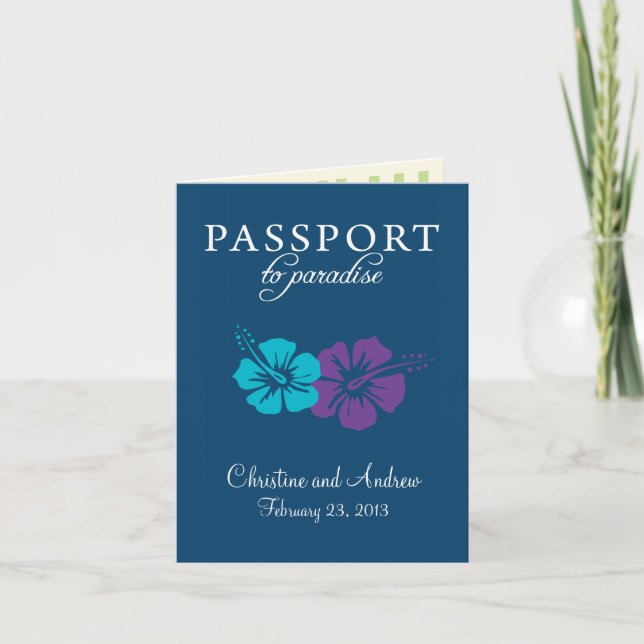 Marco Island Florida Passport Invitation (Front)
