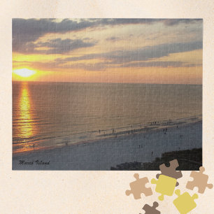 Marco Island Florida Sunset and Beach Jigsaw Puzzle