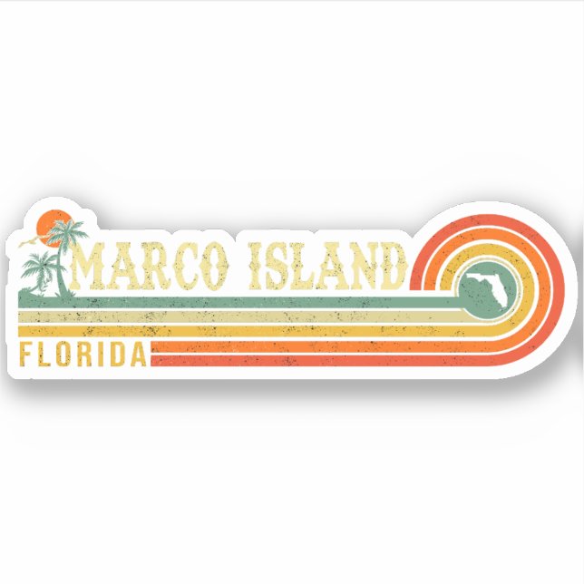 Marco Island Florida surfing Beach Vintage 60s (Front)